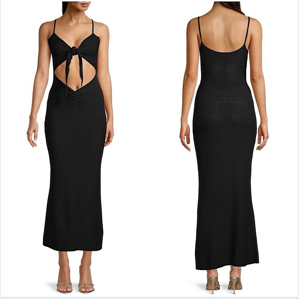 DANIELLE BERNSTEIN Knot-Front Cutout Maxi Dress‎ Size XL New with Tags
